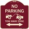 Signmission No Parking Tow-Away Zone W/ Bidirectional Arrow Heavy-Gauge Aluminum Sign, 18" x 18", BU-1818-23608 A-DES-BU-1818-23608 - alternate 1
